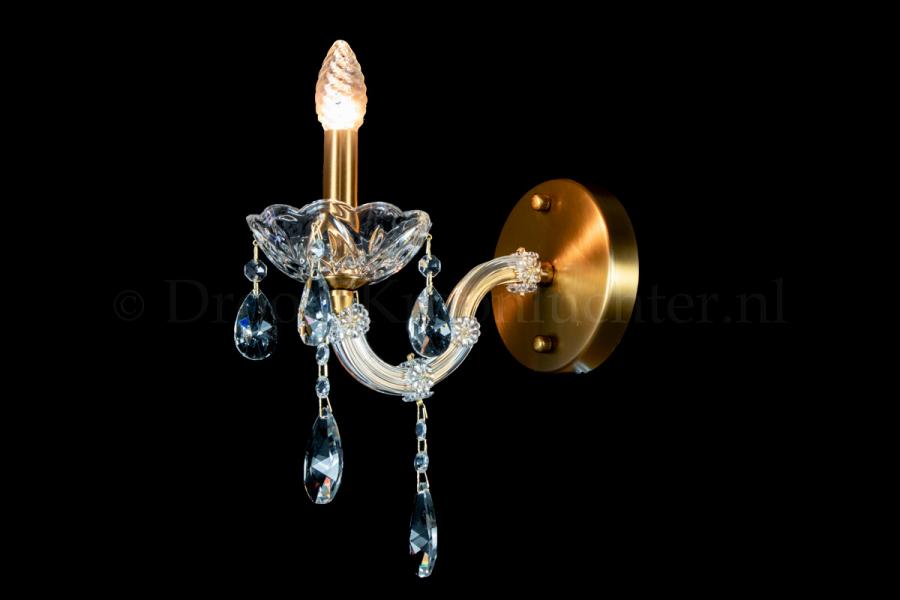 Bronze crystal store wall sconce